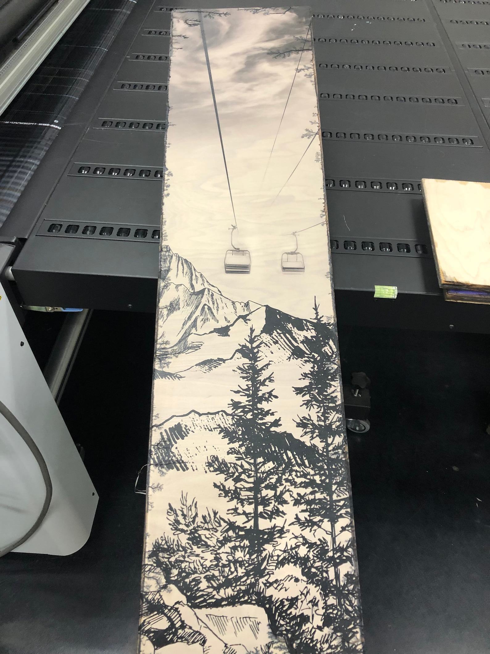Winter Chairlift Artwork Capture the Thrill of the Slopes with Our Wood Art - Image 3