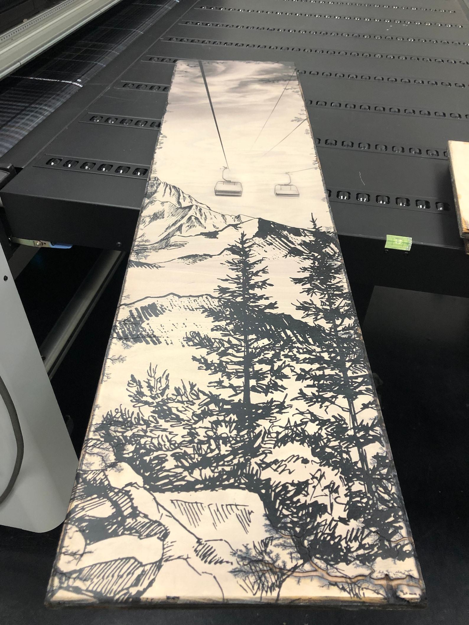 Winter Chairlift Artwork Capture the Thrill of the Slopes with Our Wood Art - Image 2