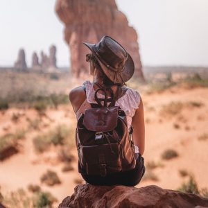 Wombat Foldable Leather Hat The Wilds Full Grain Leather Unisex Cowboy Hat for Trekking and the Australian Bush