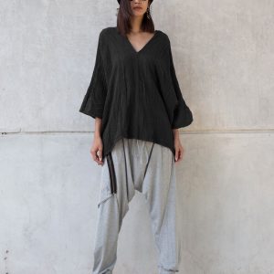 Women’s V-Neck Kaftan Effortless Summer Style with Natural Cotton Comfort