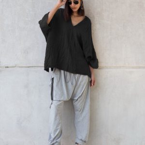 Women’s V-Neck Kaftan Effortless Summer Style with Natural Cotton Comfort