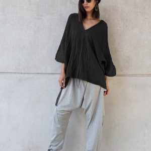 Women’s V-Neck Kaftan Effortless Summer Style with Natural Cotton Comfort