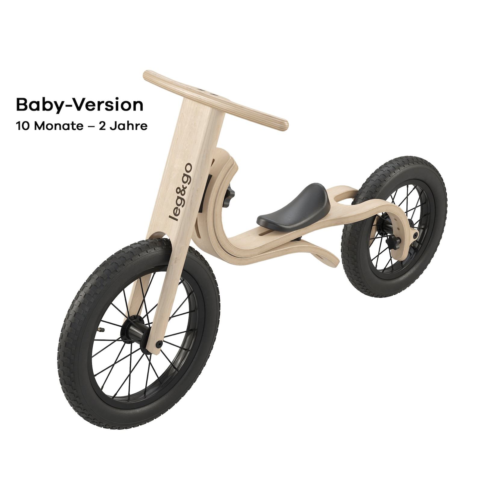 Wooden Balance Bike 12″ The Perfect First Ride for Toddlers and Kids