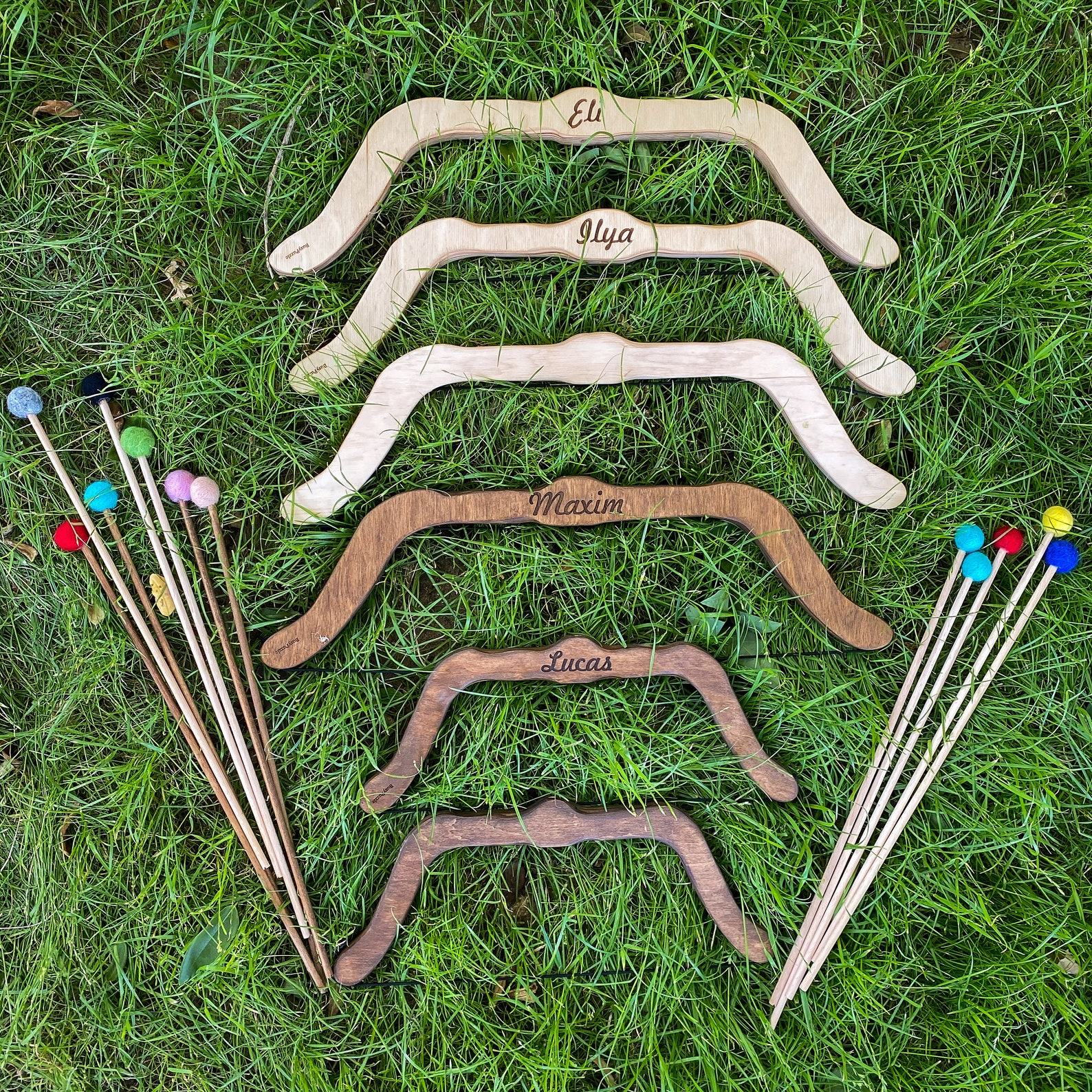 Wooden Bow and Arrow Set for Kids – Montessori Archery Toy, Nursery Decor & Outdoor Fun