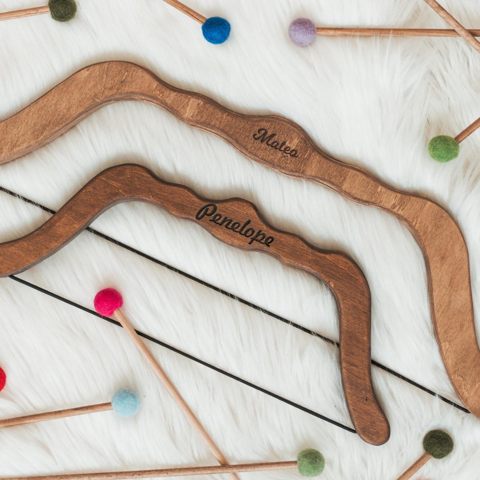 Wooden Bow and Arrow Set for Kids – Personalized Montessori Toy, Unique Baby/Toddler Present