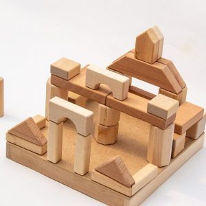 Wooden Building Blocks 39-Piece Montessori Toy for Toddlers, Preschoolers, and Kids