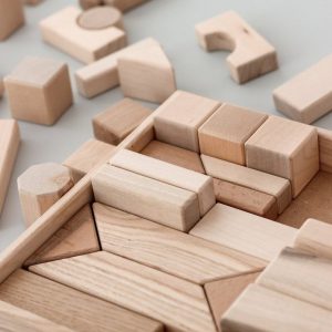 Wooden Building Blocks 39-Piece Montessori Toy for Toddlers, Preschoolers, and Kids