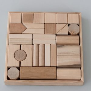 Wooden Building Blocks 39-Piece Montessori Toy for Toddlers, Preschoolers, and Kids