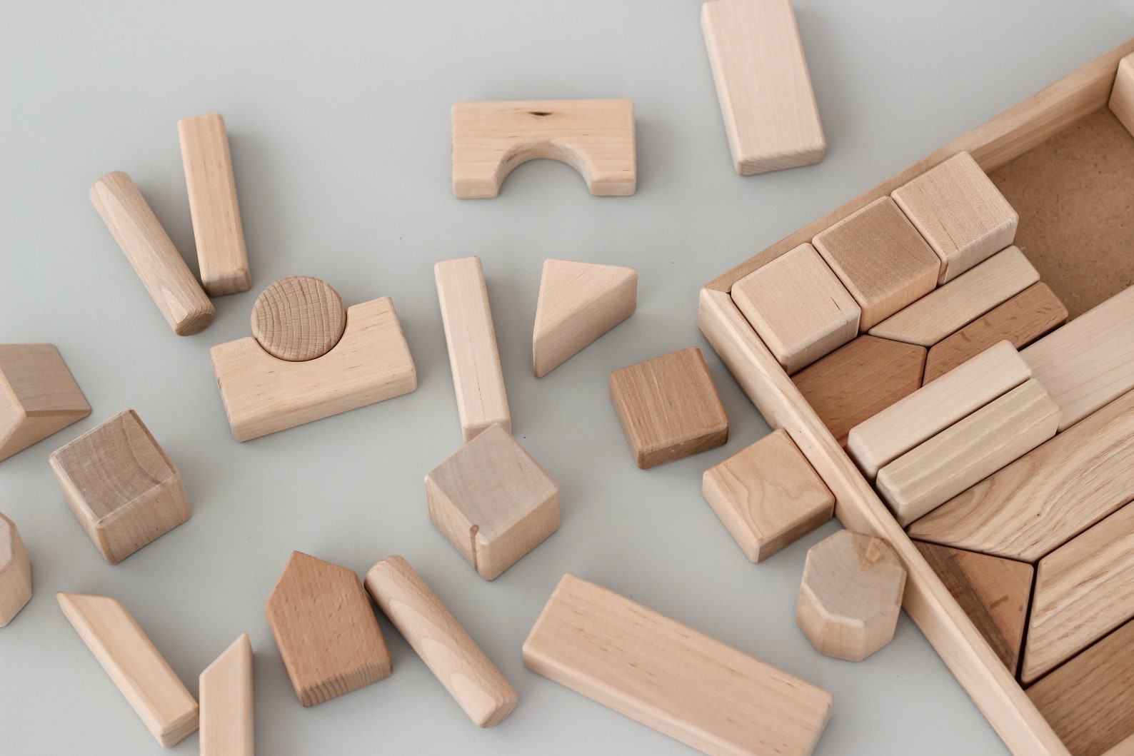 Wooden Building Blocks 39-Piece Montessori Toy for Toddlers, Preschoolers, and Kids - Image 5