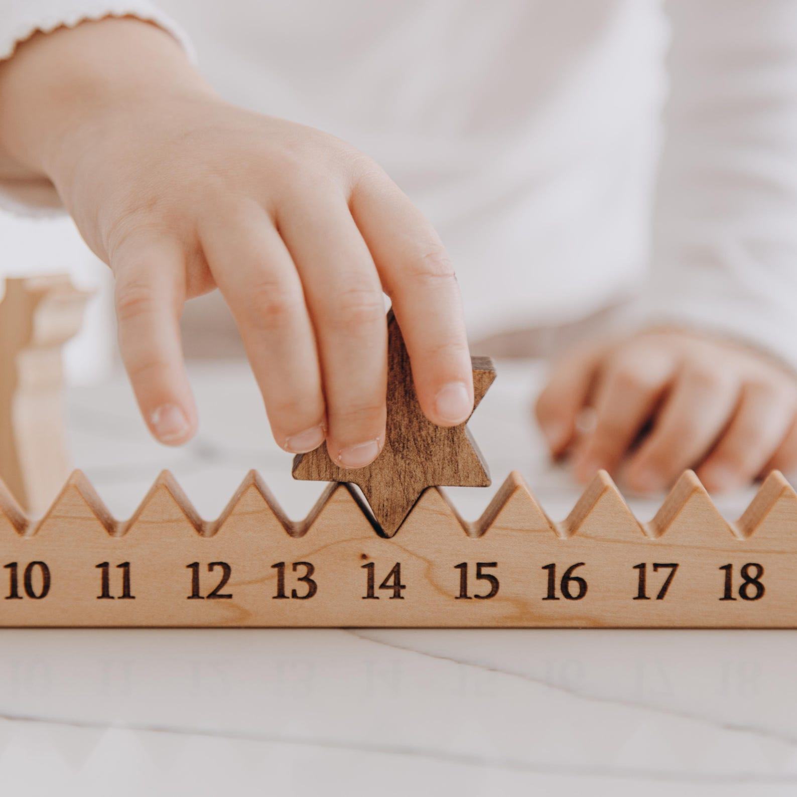 Wooden Nativity Advent Calendar  24 Day Christmas Countdown for Kids & Home Decor