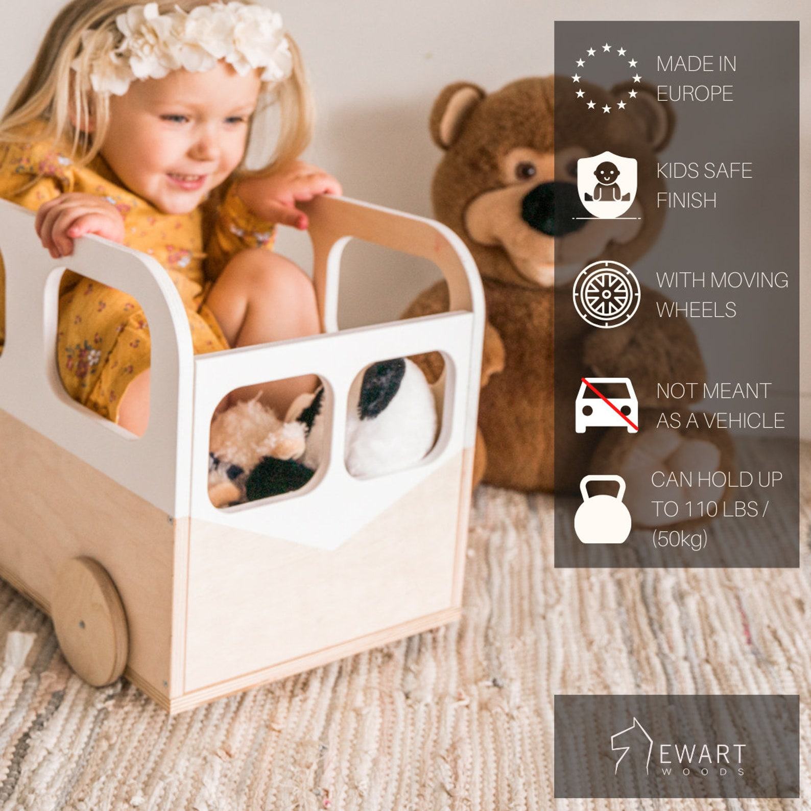 Wooden Toy Box on Wheels The Ultimate Storage Solution for Kids’ Rooms