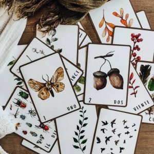 Woodland Wonders Spanish Number Flashcards for Early Learning