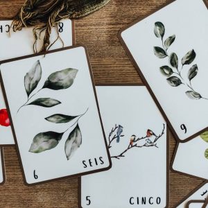 Woodland Wonders Spanish Number Flashcards for Early Learning