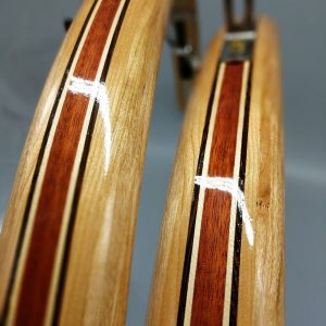 Woody’s Cherry Compound Curve Fenders with Bloodwood Stripe Protect Your Ride in Style