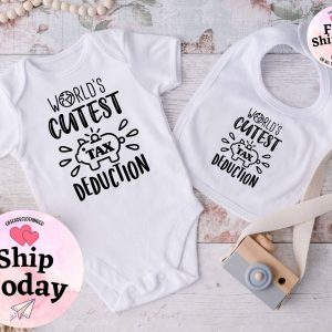 World’s Cutest Tax Deduction Announce Your Pregnancy with a Hilarious Baby Onesie