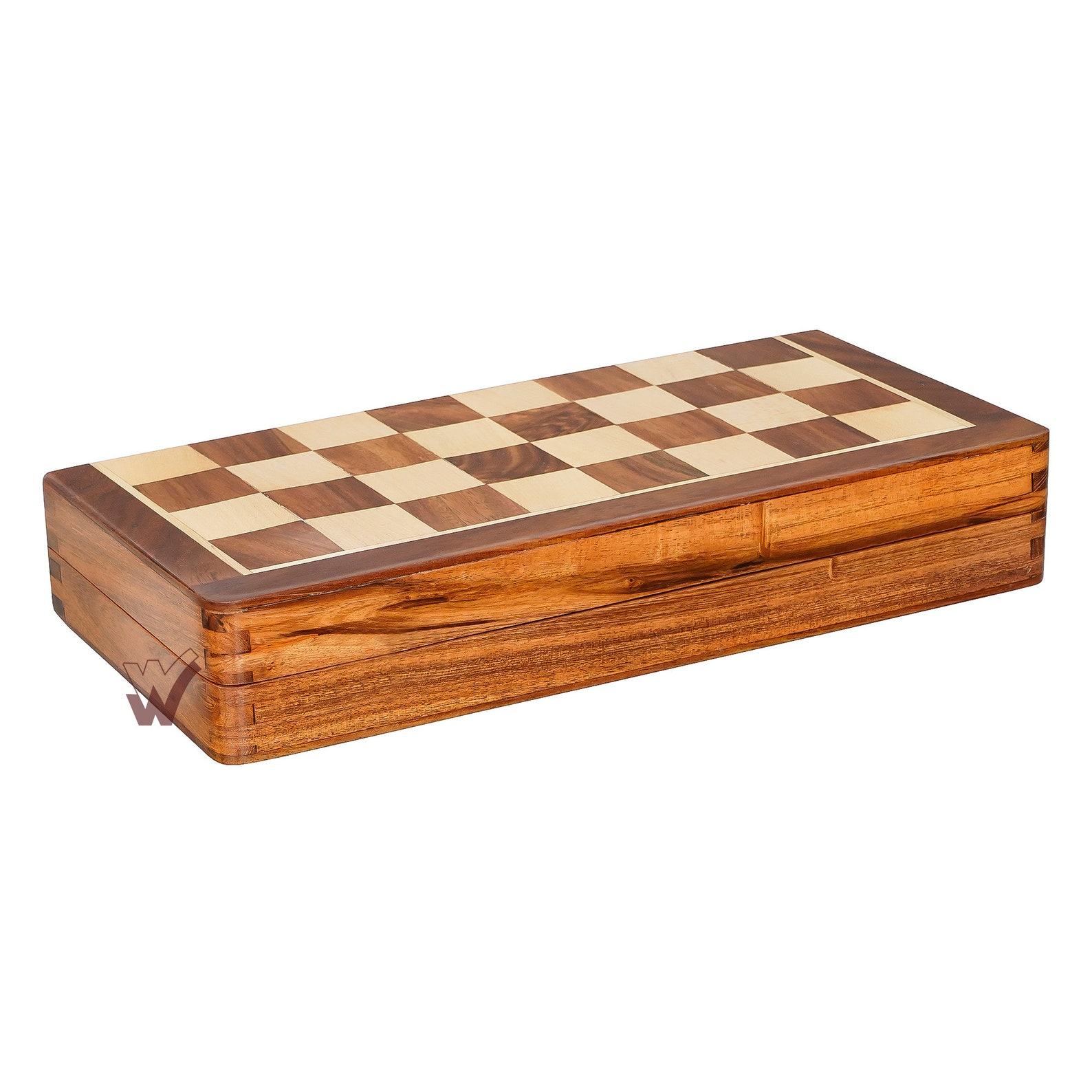 Wrightwood Personalized Foldable Magnetic Travel Chess Set with Storage Elevate Your Travel Games