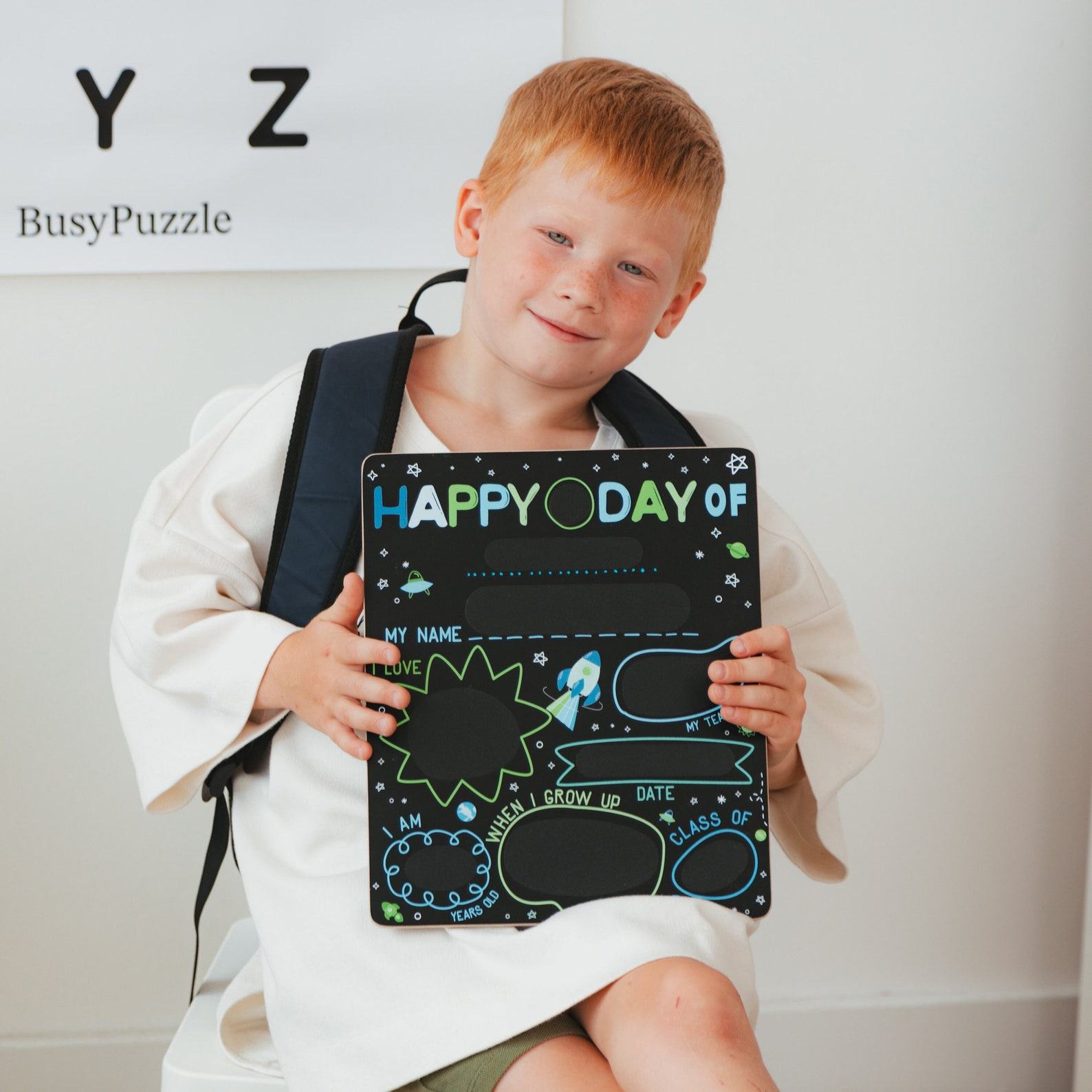 Write Yourself First Day of School Sign – Back to School Photo Prop – Personalized & Reusable!