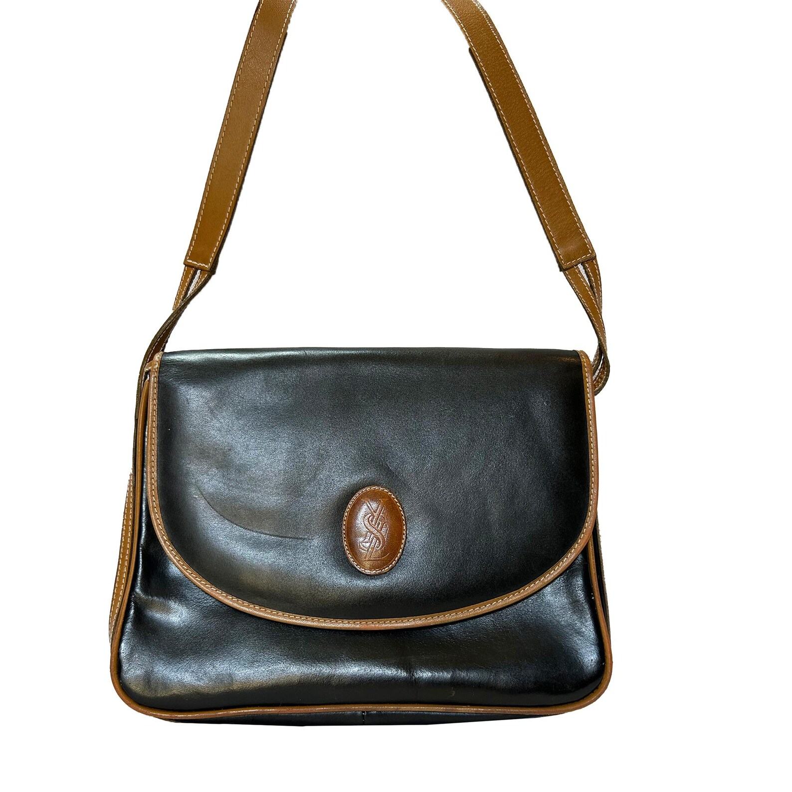 Yves Saint Laurent Black and Brown Leather Crossbody Bag A Timeless Accessory for the Modern Woman