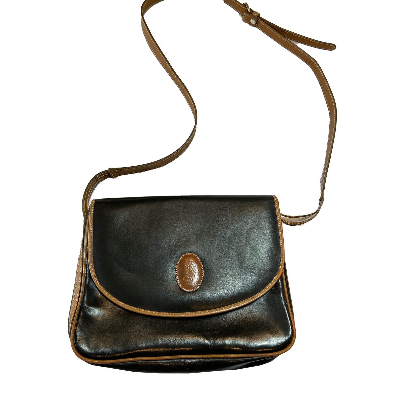 Yves Saint Laurent Black and Brown Leather Crossbody Bag A Timeless Accessory for the Modern Woman
