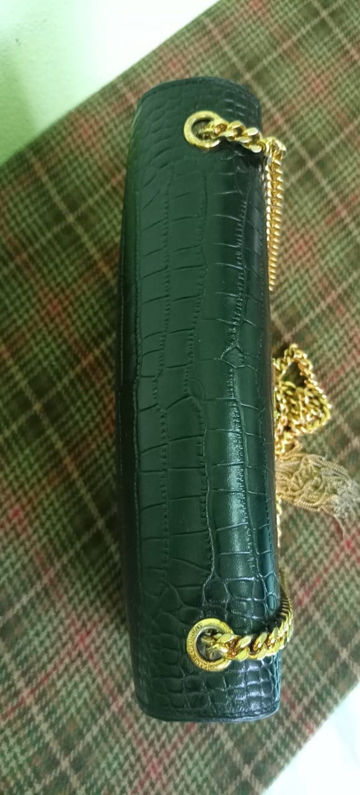 Yves Saint Laurent Kate Tassel Embossed Croc Leather Shoulder Bag T180724 - Image 5