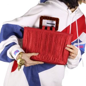 YVES SAINT LAURENT Ribe Gauche Vintage 1990s Red Passementerie Shoulder Bag