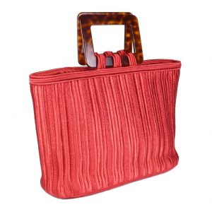 YVES SAINT LAURENT Ribe Gauche Vintage 1990s Red Passementerie Shoulder Bag