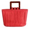 YVES SAINT LAURENT Ribe Gauche Vintage 1990s Red Passementerie Shoulder Bag