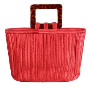 YVES SAINT LAURENT Ribe Gauche Vintage 1990s Red Passementerie Shoulder Bag