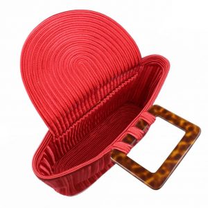 YVES SAINT LAURENT Ribe Gauche Vintage 1990s Red Passementerie Shoulder Bag